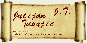 Julijan Tupajić vizit kartica